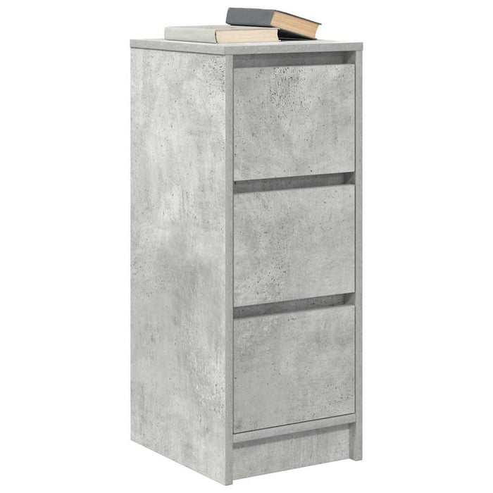 Credenza Grigio Cemento 29,5x34x76 cm in Legno Multistrato 861637