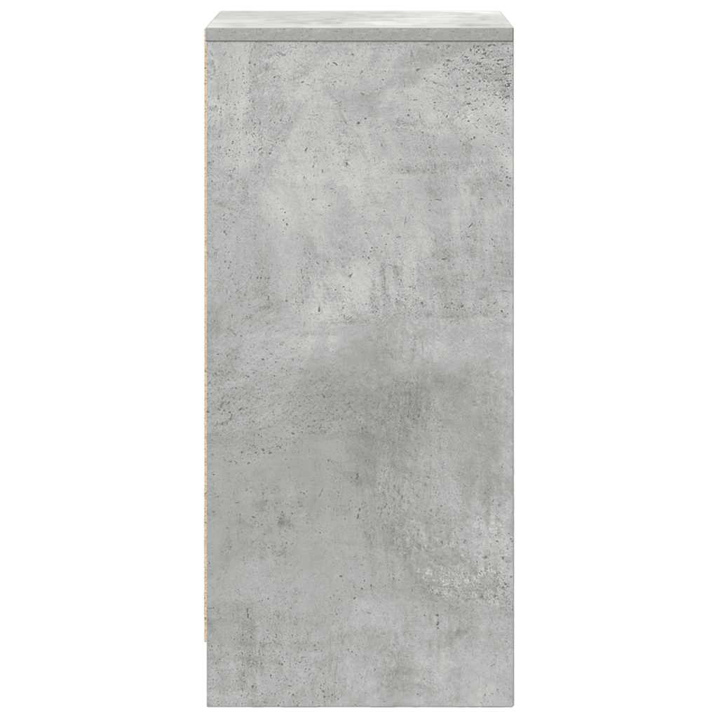 Credenza Grigio Cemento 29,5x34x76 cm in Legno Multistrato