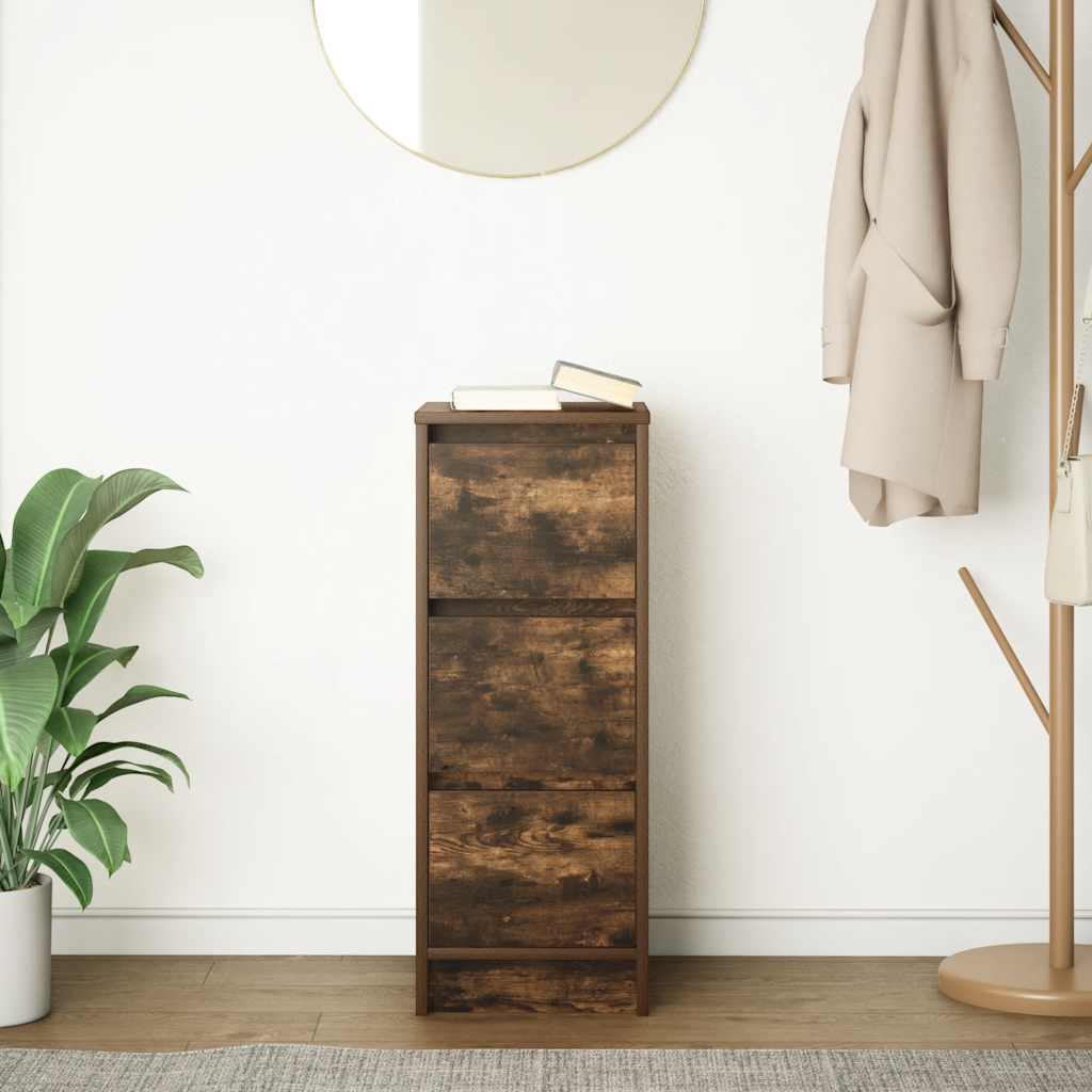 Credenza Rovere Fumo 29,5x34x76 cm in Legno Multistrato 861638