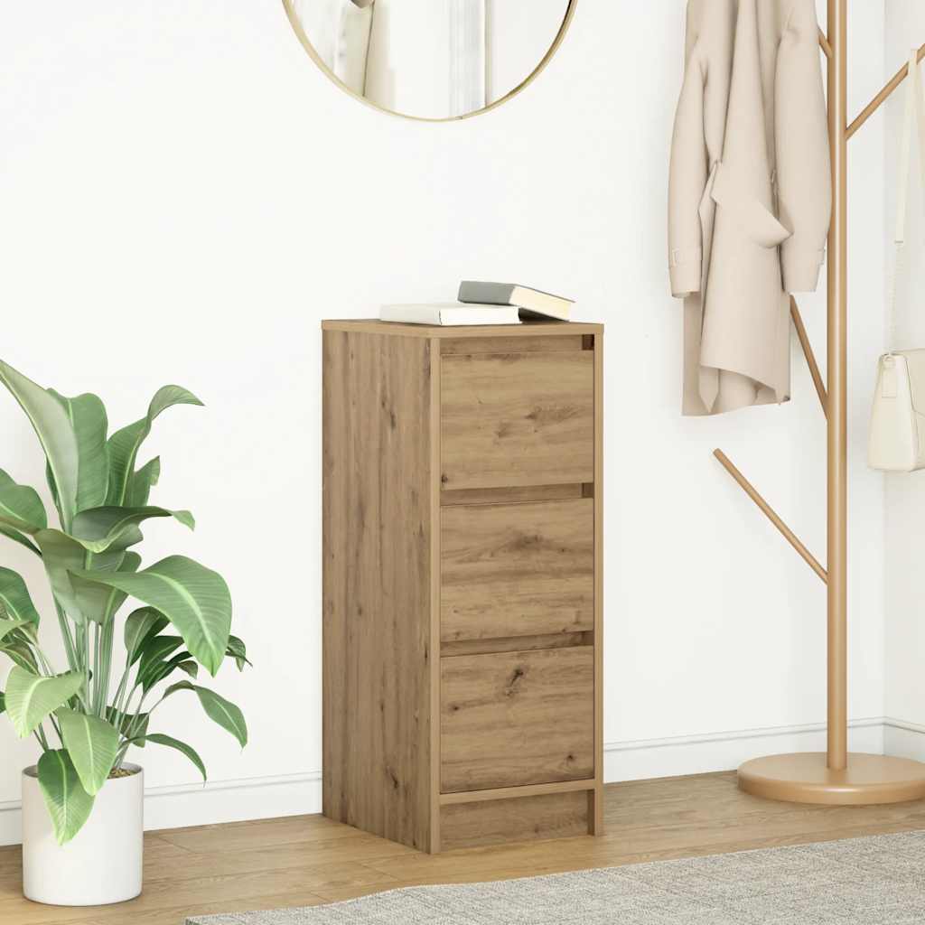 Credenza-Buffet-Armadio da cucina Rovere Artigianale 29,5x34x76 cm in Legno Multistrato 607470