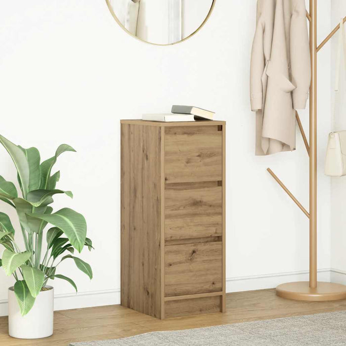 vidaXL Credenza Rovere Artigianale 29,5x34x76 cm in Legno Multistrato