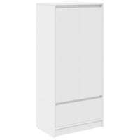 Armadio con Cassetto Bianco 55,5x34x119,5 cm Legno Multistrato