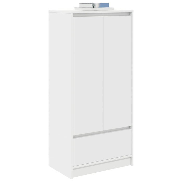 Armadio con Cassetto Bianco 55,5x34x119,5 cm Legno Multistrato 861643