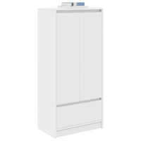 Armadio con Cassetto Bianco 55,5x34x119,5 cm Legno Multistrato