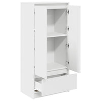 Armadio con Cassetto Bianco 55,5x34x119,5 cm Legno Multistrato 861643
