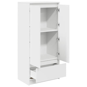 Armadio con Cassetto Bianco 55,5x34x119,5 cm Legno Multistrato 861643