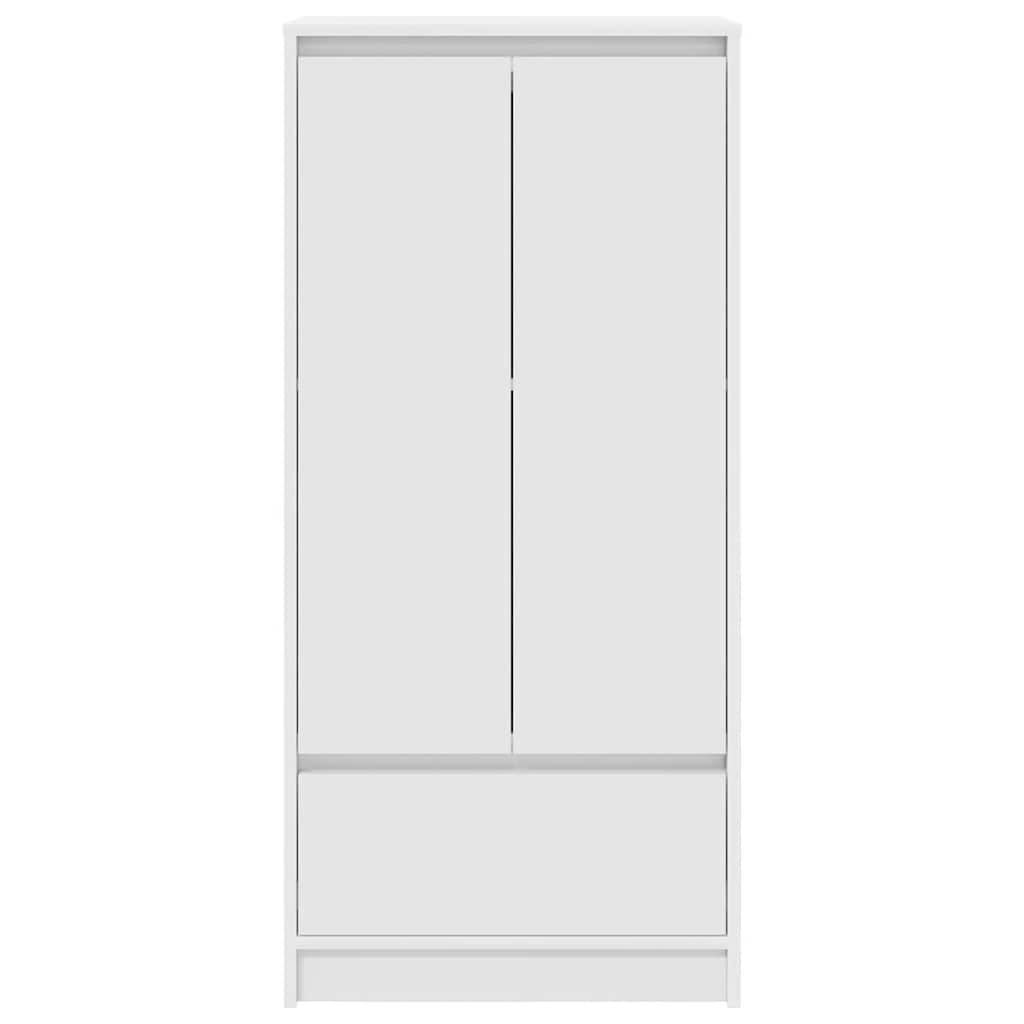 Armadio con Cassetto Bianco 55,5x34x119,5 cm Legno Multistrato 861643