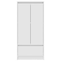 Armadio con Cassetto Bianco 55,5x34x119,5 cm Legno Multistrato 861643