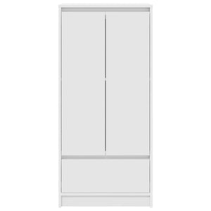 Armadio con Cassetto Bianco 55,5x34x119,5 cm Legno Multistrato 861643