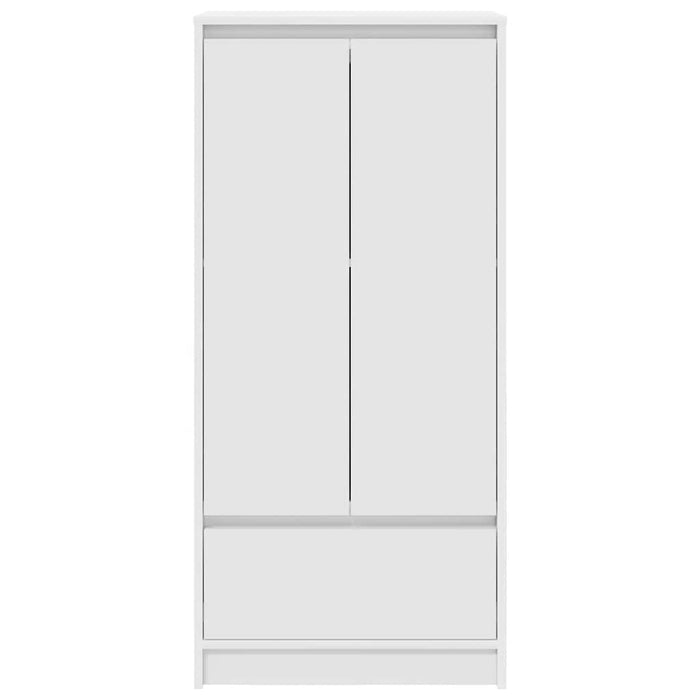 Armadio con Cassetto Bianco 55,5x34x119,5 cm Legno Multistrato