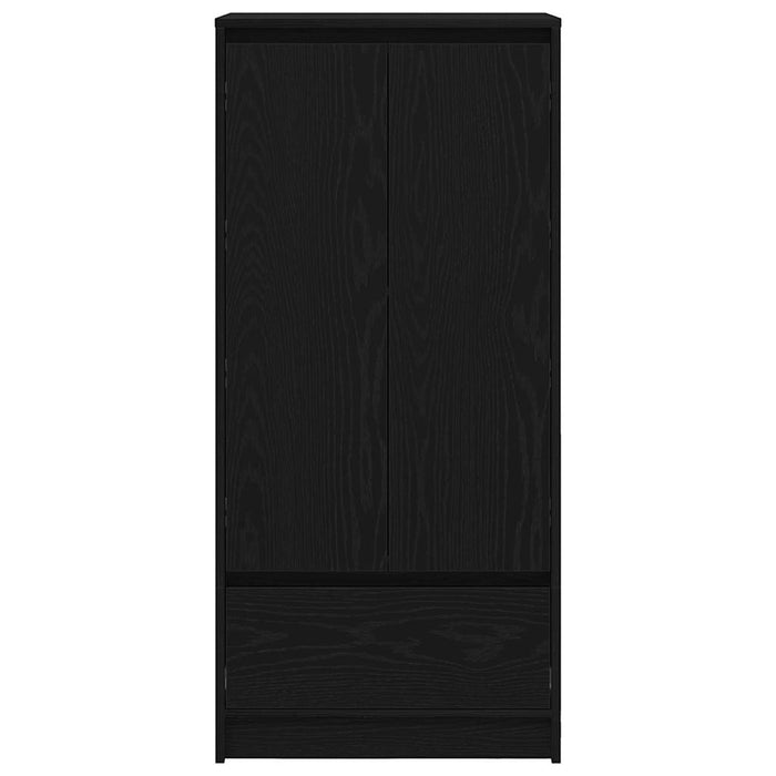 Armadio con Cassetto Rovere Nero 55,5x34x119,5 cm in Truciolato 861644