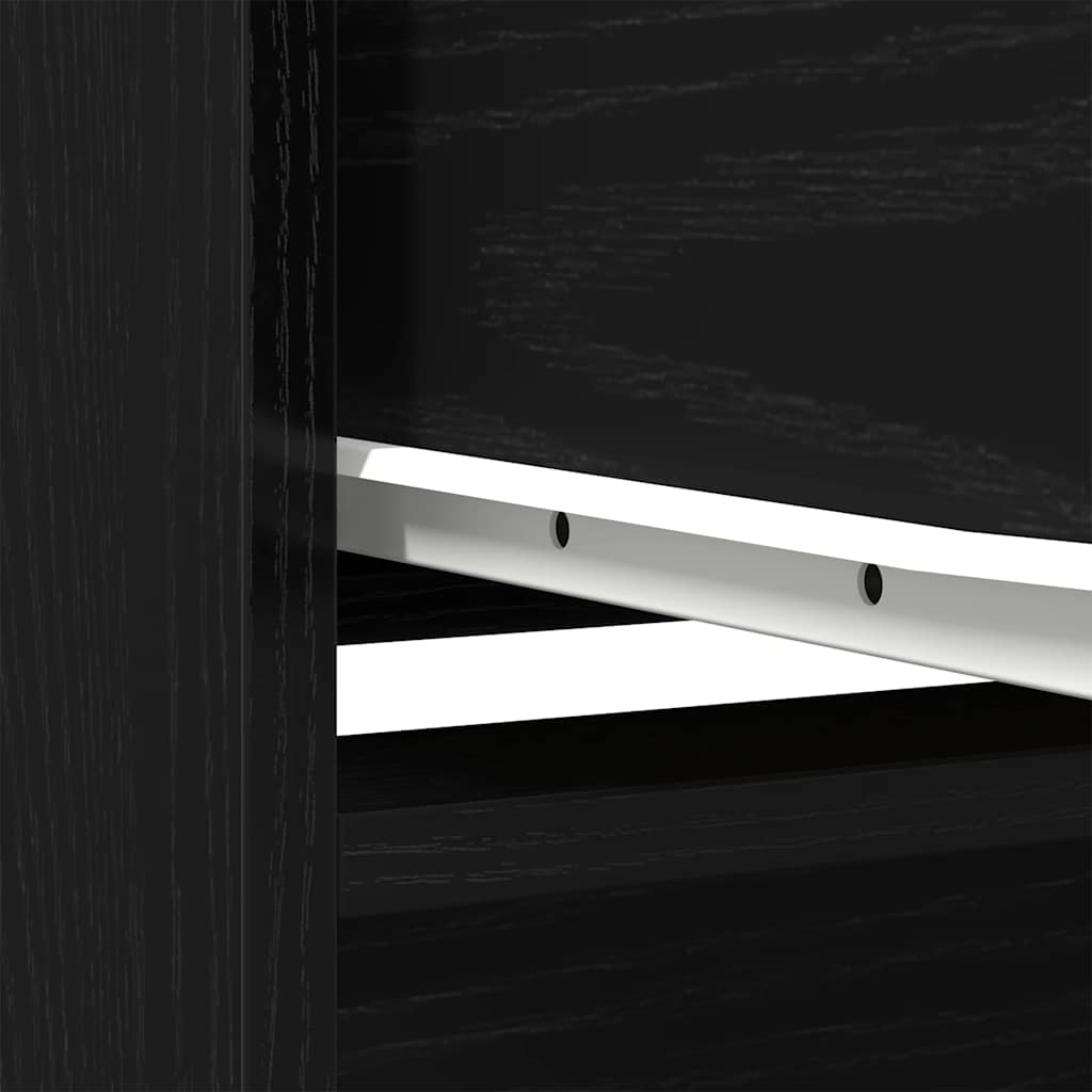 vidaXL Armadio con Cassetto Rovere Nero 55,5x34x119,5 cm in Truciolato