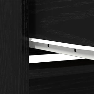 vidaXL Armadio con Cassetto Rovere Nero 55,5x34x119,5 cm in Truciolato