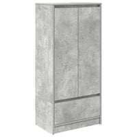 vidaXL Armadio con Cassetto Grigio Cemento 55,5x34x119,5 cm Truciolato