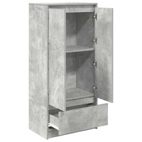 Armadio con Cassetto Grigio Cemento 55,5x34x119,5 cm Truciolato 861646