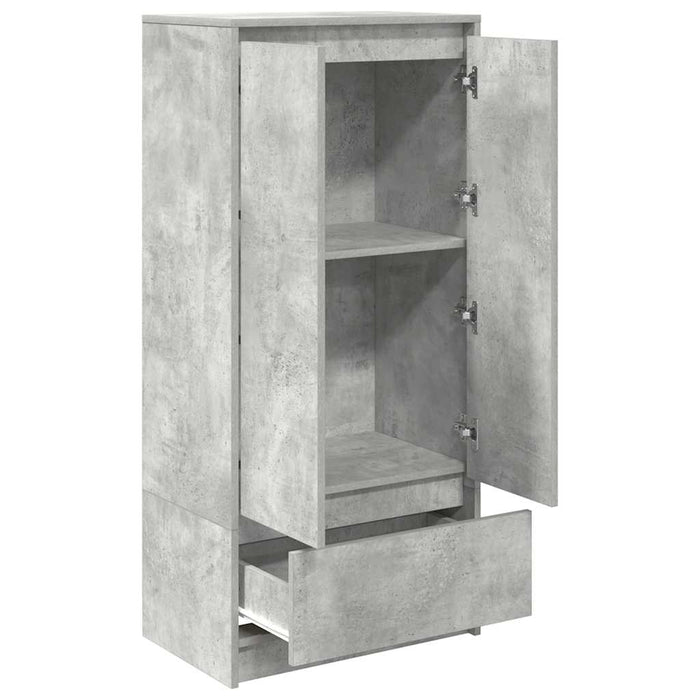 Armadio con Cassetto Grigio Cemento 55,5x34x119,5 cm Truciolato 861646
