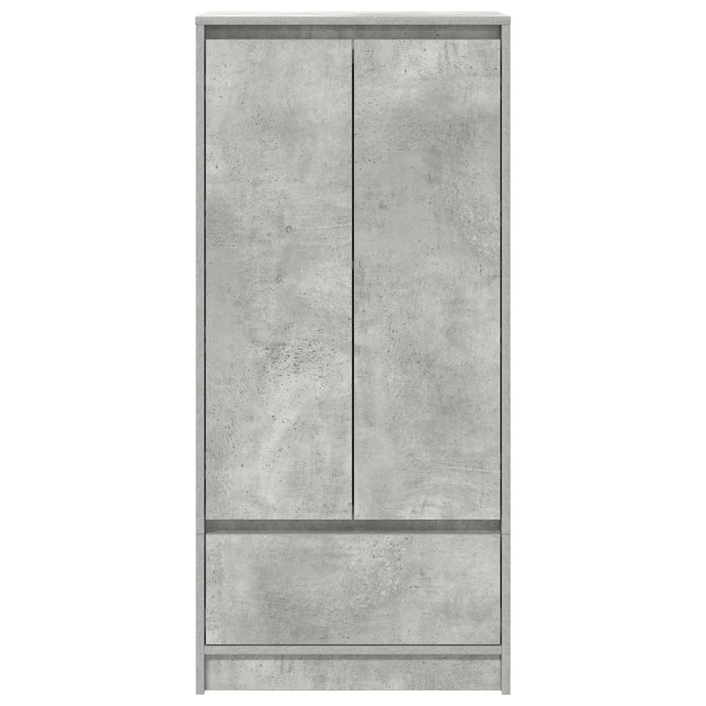 vidaXL Armadio con Cassetto Grigio Cemento 55,5x34x119,5 cm Truciolato