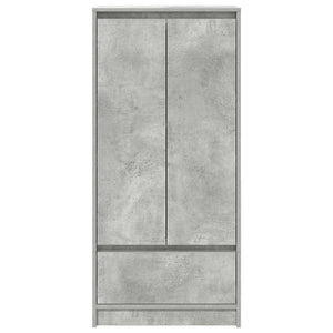 vidaXL Armadio con Cassetto Grigio Cemento 55,5x34x119,5 cm Truciolato