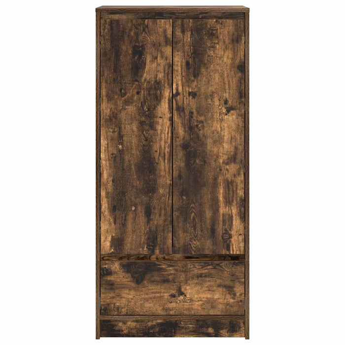 Armadio con Cassetto Rovere Fumo 55,5x34x119,5 cm in Truciolato 861647