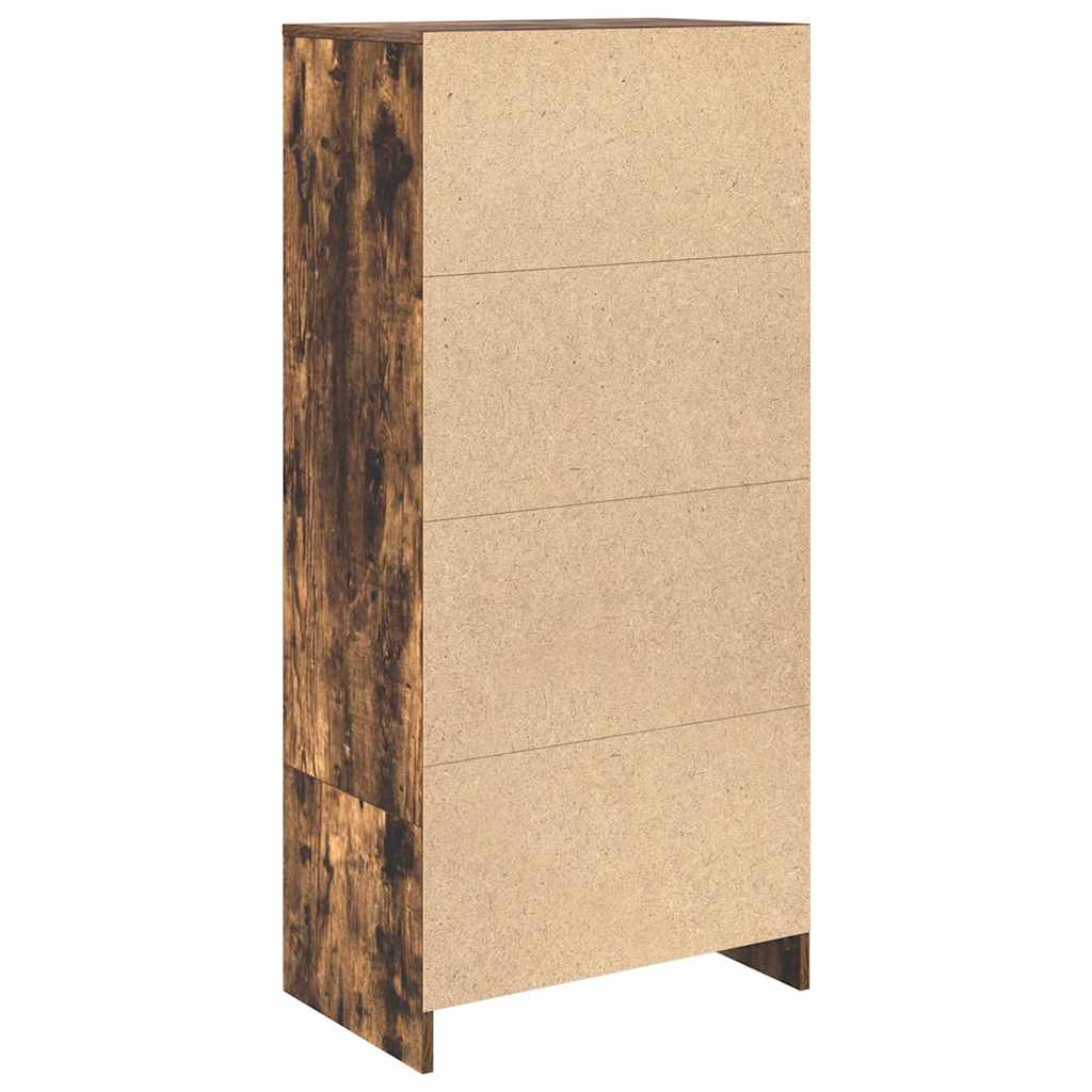 Armadio con Cassetto Rovere Fumo 55,5x34x119,5 cm in Truciolato 861647