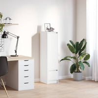 vidaXL Credenza Bianca 29,5x34x119,5 cm in Legno Multistrato