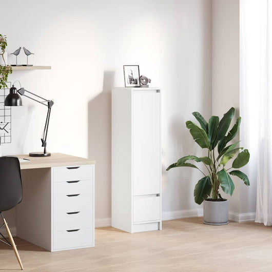 vidaXL Credenza Bianca 29,5x34x119,5 cm in Legno Multistrato