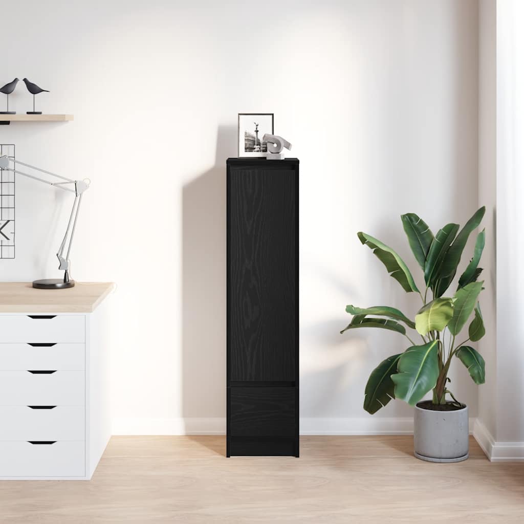 vidaXL Credenza Rovere Nero 29,5x34x119,5 cm in Legno Multistrato