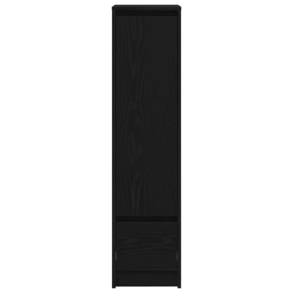 vidaXL Credenza Rovere Nero 29,5x34x119,5 cm in Legno Multistrato