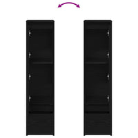 vidaXL Credenza Rovere Nero 29,5x34x119,5 cm in Legno Multistrato