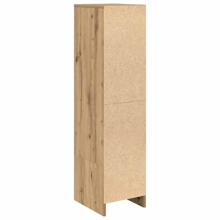 Credenza Alta Rovere Artigianale 29,5x34x119,5 cm in Truciolato