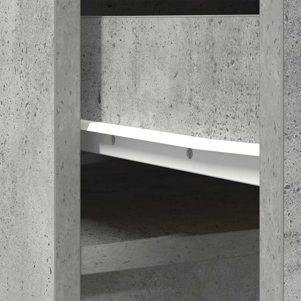 vidaXL Credenza Grigio Cemento 37,5x35x180 cm in Legno Multistrato