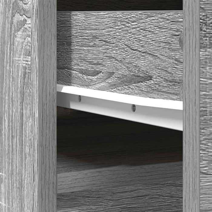 vidaXL Credenza Grigio Sonoma 37,5x35x180 cm in Legno Multistrato