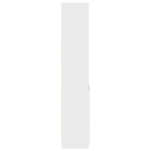 vidaXL Credenza Bianca 37,5x35x180 cm in Legno Multistrato