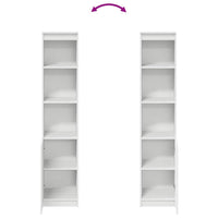 vidaXL Credenza Bianca 37,5x35x180 cm in Legno Multistrato