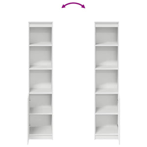 vidaXL Credenza Bianca 37,5x35x180 cm in Legno Multistrato