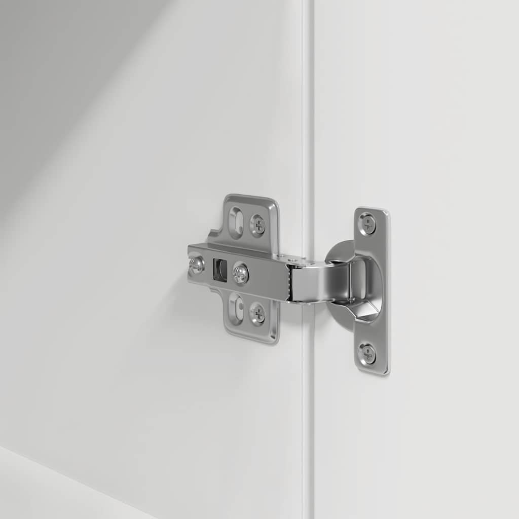 vidaXL Credenza Bianca 37,5x35x180 cm in Legno Multistrato