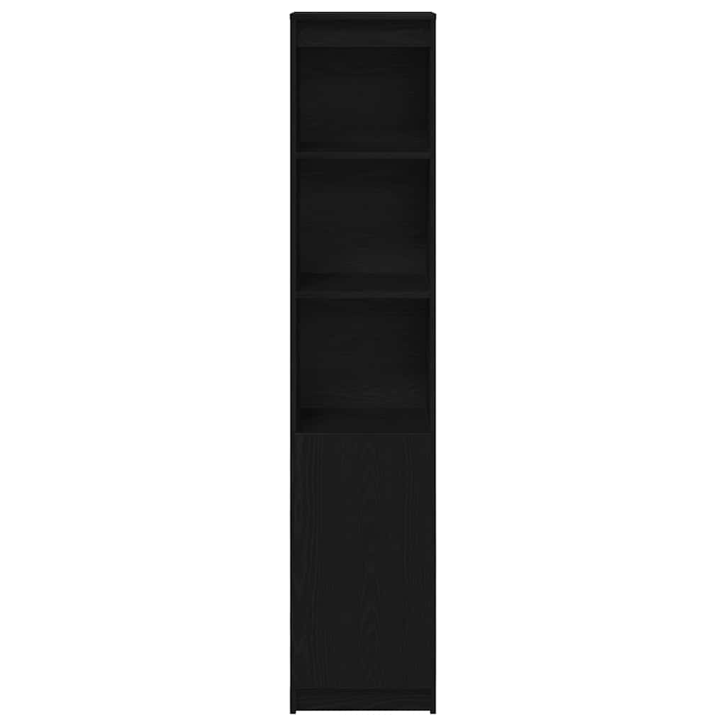 vidaXL Credenza Rovere Nero 37,5x35x180 cm in Legno Multistrato