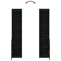 vidaXL Credenza Rovere Nero 37,5x35x180 cm in Legno Multistrato