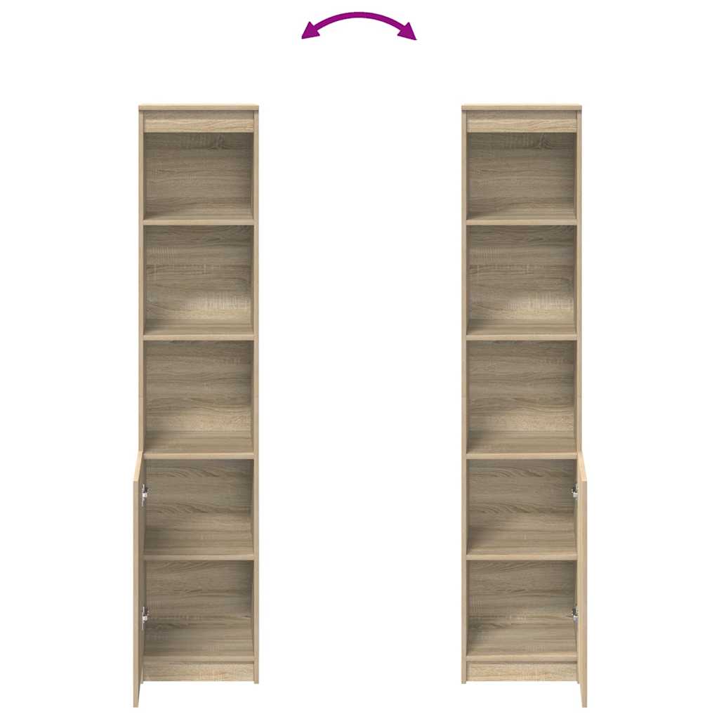 vidaXL Credenza Rovere Sonoma 37,5x35x180 cm in Legno Multistrato