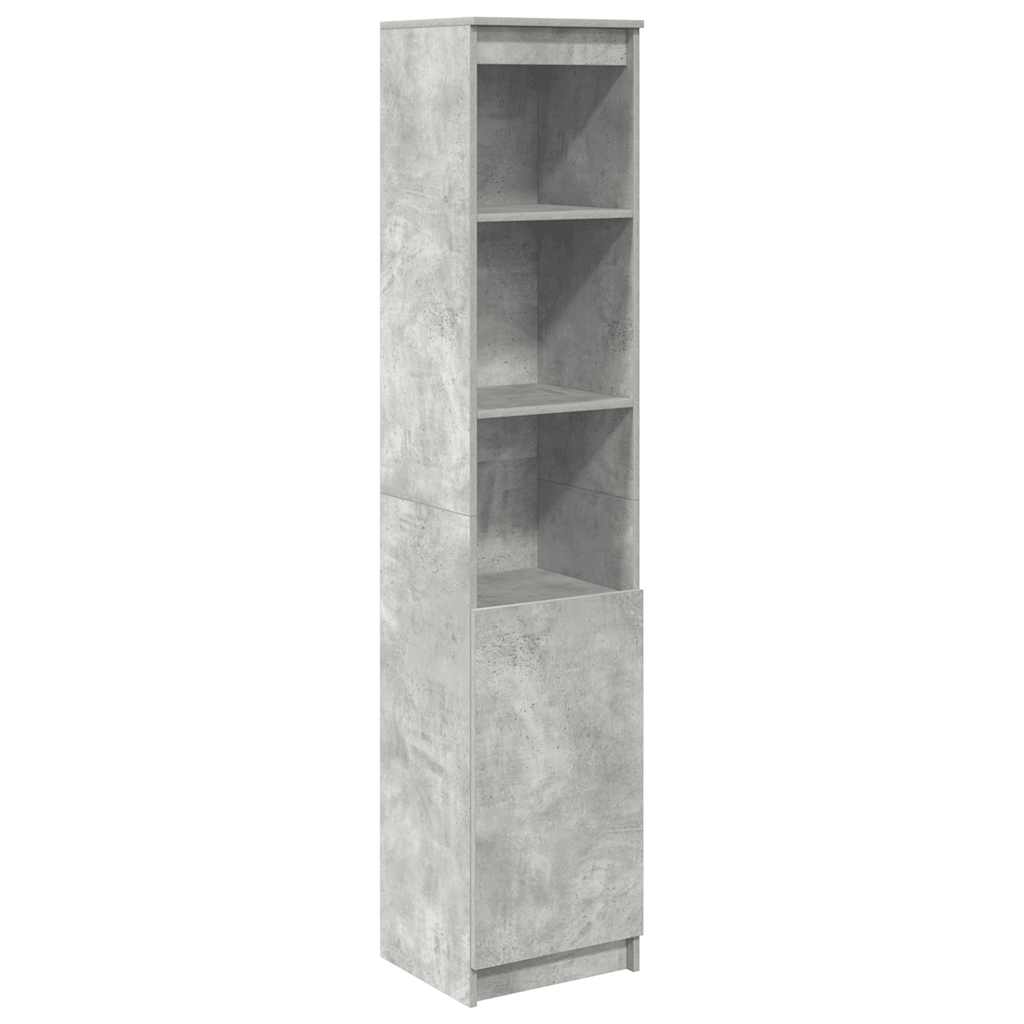 vidaXL Credenza Grigio Cemento 37,5x35x180 cm in Legno Multistrato