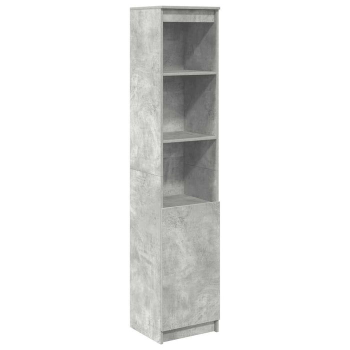 vidaXL Credenza Grigio Cemento 37,5x35x180 cm in Legno Multistrato