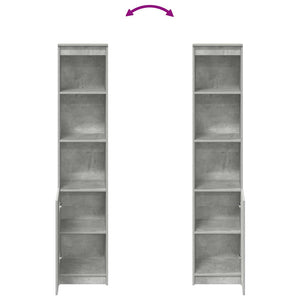 vidaXL Credenza Grigio Cemento 37,5x35x180 cm in Legno Multistrato