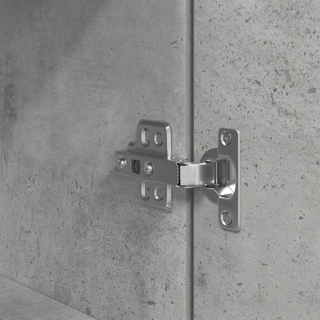 vidaXL Credenza Grigio Cemento 37,5x35x180 cm in Legno Multistrato