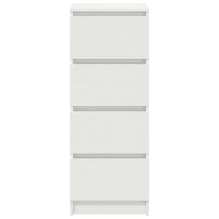 vidaXL Credenza Bianca 37,5x35x99 cm in Legno Multistrato