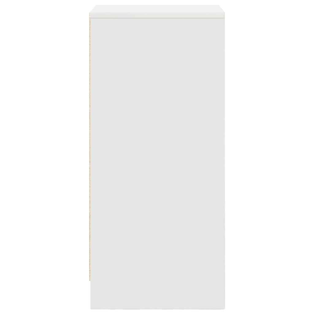 vidaXL Credenza Bianca 37,5x35x99 cm in Legno Multistrato