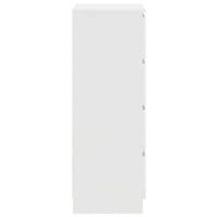 Credenza-Buffet-Armadio da cucina Bianca 37,5x35x99 cm in Legno Multistrato