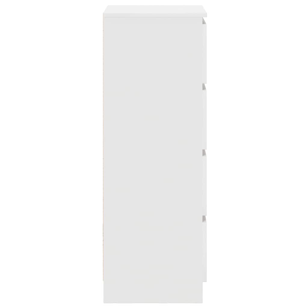 vidaXL Credenza Bianca 37,5x35x99 cm in Legno Multistrato