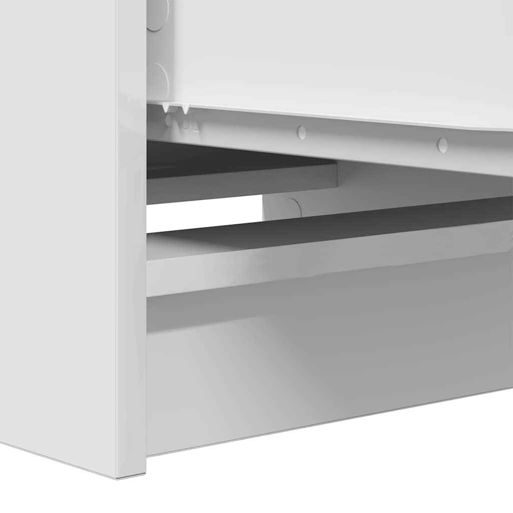 vidaXL Credenza Bianca 37,5x35x99 cm in Legno Multistrato