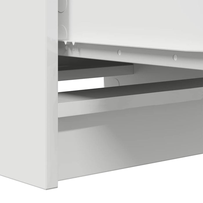 vidaXL Credenza Bianca 37,5x35x99 cm in Legno Multistrato