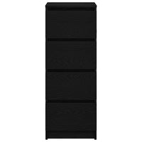 Credenza Rovere Nero 37,5x35x99 cm in Legno Multistrato 861698